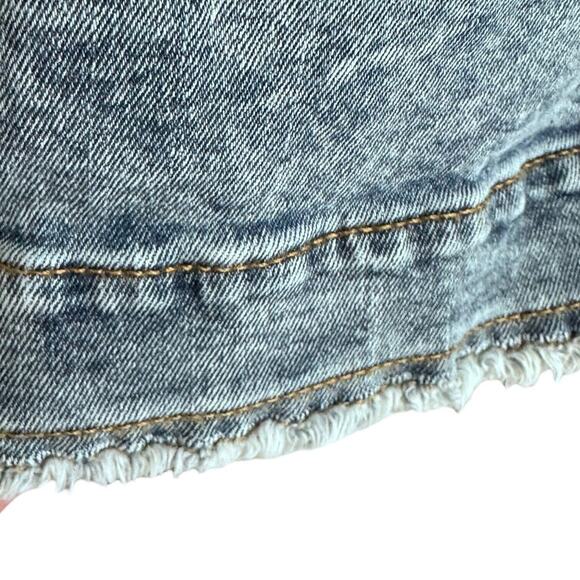 Jean Jacket Simply Vera Wang Sz 2XL Distressed Raw Hem Stretch Blue Stone Washed - Picture 6 of 16